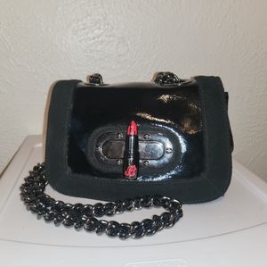 Betsey Johnson Fever Lipstick Lock Satchel